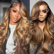 Peruca Indono Highlight Lace Front Human Hair 4/27 Balayage 70c