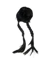 Peruca Infantil Preta Trança Dupla c/Franja 40cm Fantasia Peruca Infantil Preta Trança Dupla c/Franja 40cm Fantasia