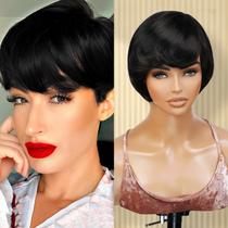 Peruca INSTANT FAB Crystal Short Human Hair Pixie Cut 9"
