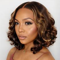 Peruca ISEE Wear Go Glueless Bob Human Hair 30 cm com renda HD 7x5