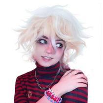 Peruca Joneting Komaeda Nagito Branca Ombre Laranja Sintética Peruca Joneting Komaeda Nagito Branca Ombre Laranja Sintética