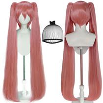 Peruca Joneting Rose Pink, longa, rosa escuro, rabo de cavalo para mulheres