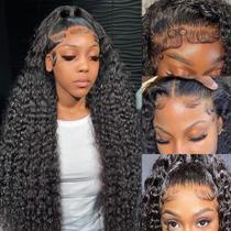 Peruca JTMMP 13x6 Deep Wave Lace Front Cabelo humano 30 polegadas (200% de densidade)