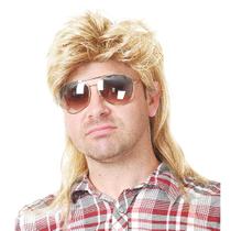 Peruca Kaneles Mullet para homens, fantasias dos anos 80, Fancy Party Blonde Peruca Kaneles Mullet para homens, fantasias dos anos 80, Fancy Party Blonde