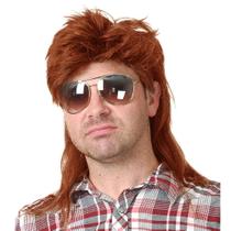 Peruca Kaneles Orange Mullet para homens, fantasias dos anos 80, acessório de festa Peruca Kaneles Orange Mullet para homens, fantasias dos anos 80, acessório de festa