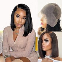 Peruca Karlami 13x6 Bob 30cm Cabelo humano com 150% de densidade para mulheres Peruca Karlami 13x6 Bob 30cm Cabelo humano com 150% de densidade para mulheres