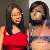 Peruca Karlami 6x6 Bob 100% cabelo humano com renda frontal 40cm Peruca Karlami 6x6 Bob 100% cabelo humano com renda frontal 40cm