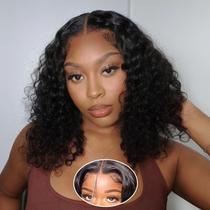 Peruca Kerberey Bob Human Hair Deep Wave 40cm Wear and Go