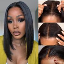 Peruca Keytac Straight Bob 100% cabelo humano brasileiro 40cm