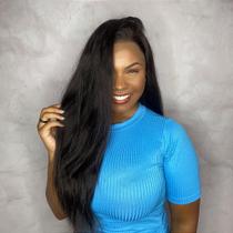 Peruca Lace 360 Cabelo Humano Pilar - Castanho Escuro 55cm