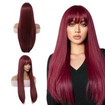 Peruca Lace Com Franja Super Natural 70cm Longa Orgânica Premium