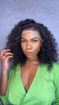 Peruca Lace Front Cabelo Humano Cacheado Mara 93 40cm Natural