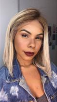 Peruca lace front cabelo humano loiro ombre Maísa com cabelo humano