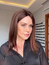 Peruca Lace Front Cabelo Humano Long Bob Cor Brown Velvet Peruca Lace Front Cabelo Humano Long Bob Cor Brown Velvet