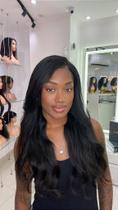 Peruca Lace Front Cabelo Humano Nico 60 cm - Castanho Escuro