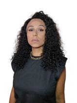 Peruca lace front cacheada cabelo humano repartição livre 13x4