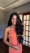 Peruca Lace Front Fake Scalp Fibra Premium Delia Preta - 70 cm Peruca Lace Front Fake Scalp Fibra Premium Delia Preta - 70 cm