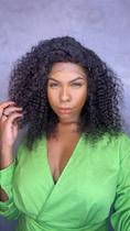 Peruca Lace Front Silk Top Cabelo Humano Afro Cacheado Nádia 87 - 45 cm