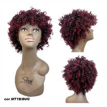 Peruca Lace Wig Cacheada Afro Curta 25cm Orgânica Premium