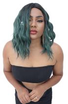 Peruca Lace Wig Curta Ondulada +Acabamento Das Gringa Com Micropele - Sem brilho -100% Bio Organica