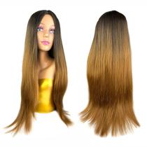 Peruca Lace Wig De Fibra Orgânica Cabelo Liso Longo 70Cm