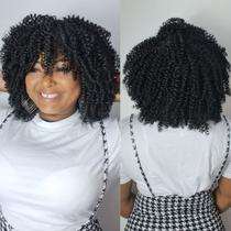 Peruca lace Wig fibra orgânica cacheada