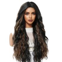 Peruca Lace Wig Levemente Cacheada Fibra Orgânica Premium