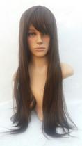 Peruca Lace Wig Lisa Castanho Acobreada Fibra Futura 70cm