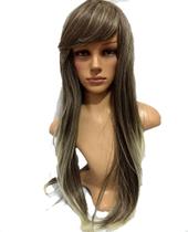 Peruca Lace Wig Lisa Loiro Acinzentado Fibra Futura 70 cm