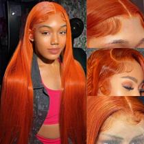 Peruca LAPONDAI 26" laranja gengibre, densidade 200%, cabelo humano brasileiro Peruca LAPONDAI 26" laranja gengibre, densidade 200%, cabelo humano brasileiro