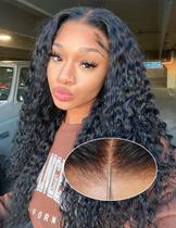 Peruca Lealife Glueless Human Hair Deep Wave 24 polegadas com 200% de densidade
