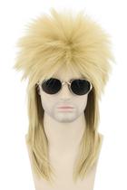 Peruca LeMarnia Blonde Spiked Mullet para homens e mulheres dos anos 80 Peruca LeMarnia Blonde Spiked Mullet para homens e mulheres dos anos 80
