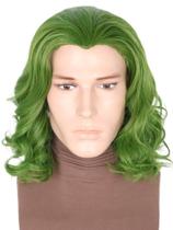 Peruca LeMarnia Peruca masculina curta de cosplay verde encaracolada Peruca LeMarnia Peruca masculina curta de cosplay verde encaracolada