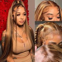 Peruca LETMIEO 76 cm ombré lace front de cabelo humano, densidade 180% Peruca LETMIEO 76 cm ombré lace front de cabelo humano, densidade 180%