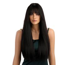 Peruca Lisa com Franja Realista 70cm Fibra Premiun Peruca Lisa com Franja Realista 70cm Fibra Premiun