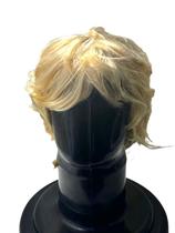 Peruca Loira Curta Sintética Feminina/ Masculina c/ touca