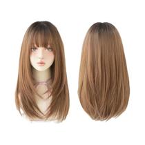 Peruca Loira Em Camadas Com Franja, Cabelo Sintético De Alta Densidade Para Mulheres, Uso Diário,