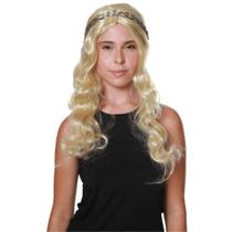 Peruca Loira Princesa com Trança Cabelos de Princesa Peruca Loira Princesa com Trança Cabelos de Princesa
