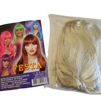 Peruca longa cabelo lisa cosplay festa 55cm cinza