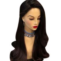 Peruca longa de cabelo humano Body Wave Lace Front para preta (marca excluída) - generic