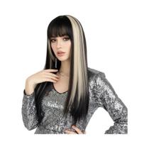 Peruca Longa Lisa Ombre Loira Com Franja, Resistente Ao Calor, Sintética, Em Camadas, Estilo Lolita Peruca Longa Lisa Ombre Loira Com Franja, Resistente Ao Calor, Sintética, Em Camadas, Estilo Lolita