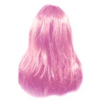 Peruca Longa Lisa Rosa Claro para Festas