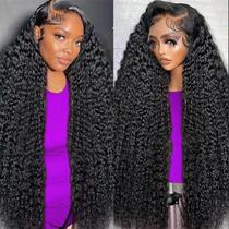 Peruca Manorshen 36" Cabelo Humano Cacheado com Ondas Profundas 13x6 Peruca Manorshen 36" Cabelo Humano Cacheado com Ondas Profundas 13x6