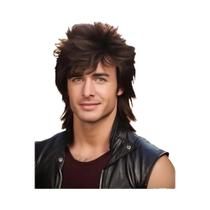 Peruca Marrom Mullet Para Homens HAIRJOY Cabelo Sintético Engraçado Estilo Joe Dirt Pop Rock Anos 70 Peruca Marrom Mullet Para Homens HAIRJOY Cabelo Sintético Engraçado Estilo Joe Dirt Pop Rock Anos 70