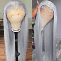 Peruca Mascathy Platinum Blonde 60 22cm Cabelo humano 150% de densidade