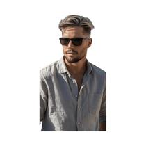 Peruca Masculina De Cabelo Humano Com Ondas Naturais, Toupee Mono PU Com Frente De Renda, Próteses