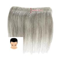 Peruca Masculina De Cabelo Humano Remy Branco De 6 Polegadas Com Base De PU E Sistema De