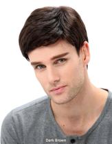 Peruca Masculina Fibra Bio Organica Semelhante Ao Humano Preta