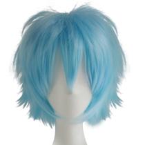Peruca masculina LABEAUTÉ azul claro para cabelo curto Rei Cosplay Peruca masculina LABEAUTÉ azul claro para cabelo curto Rei Cosplay