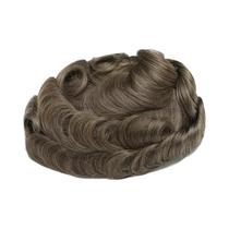 Peruca Masculina Ultra Fina De Cabelo Humano Real Com Base Em PU Completa Para Reposição Capilar
